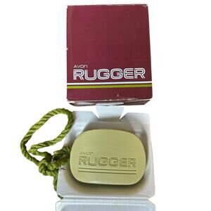 Vtg Avon Mens Rugger Fragranced Scented Soap On A Rope 5 Oz New In Box